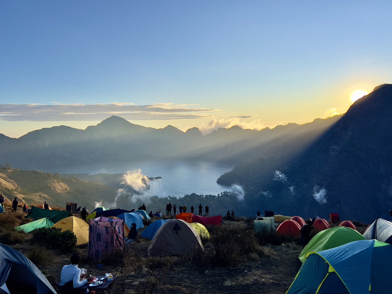 Campsite facing Segara Anak crater lake