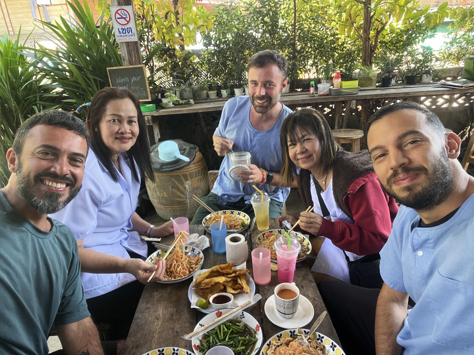 Thai lunch with other students and teachers