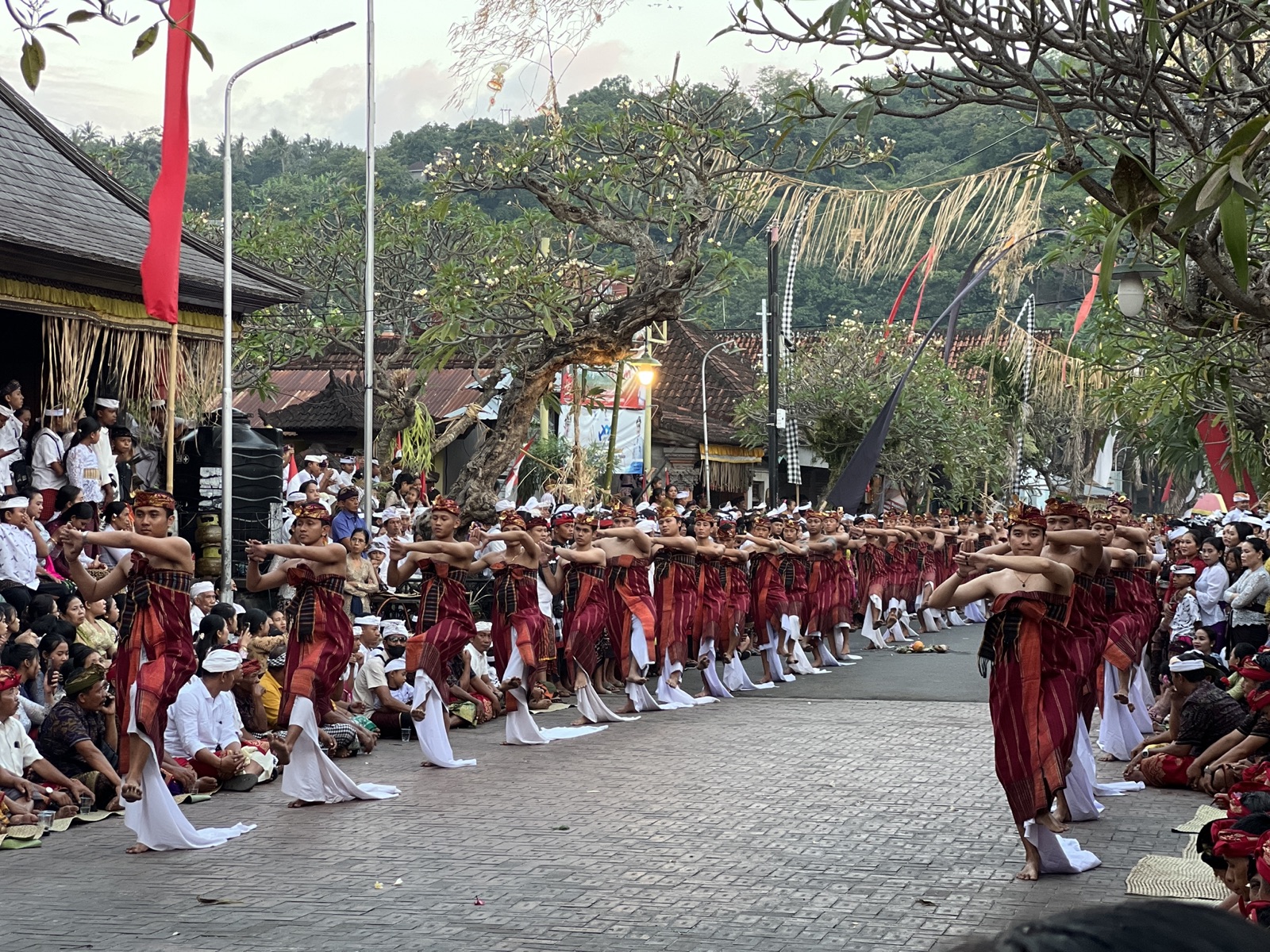 A synchronized dance performed during the ceremony