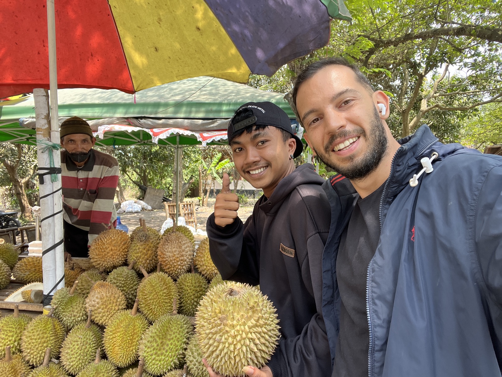 Durian stop on the way to Lumajang