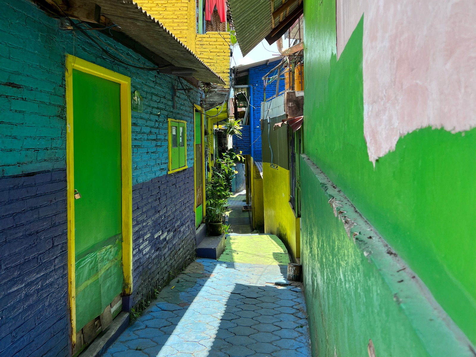 The rainbow village's internal streets