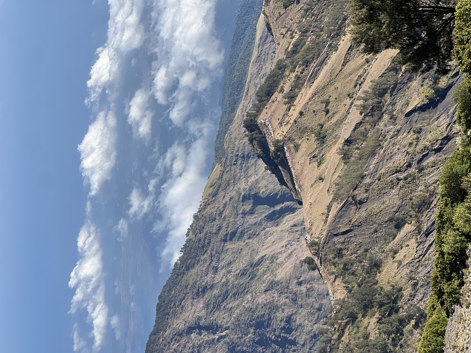View from the summit of Mount Rinjani