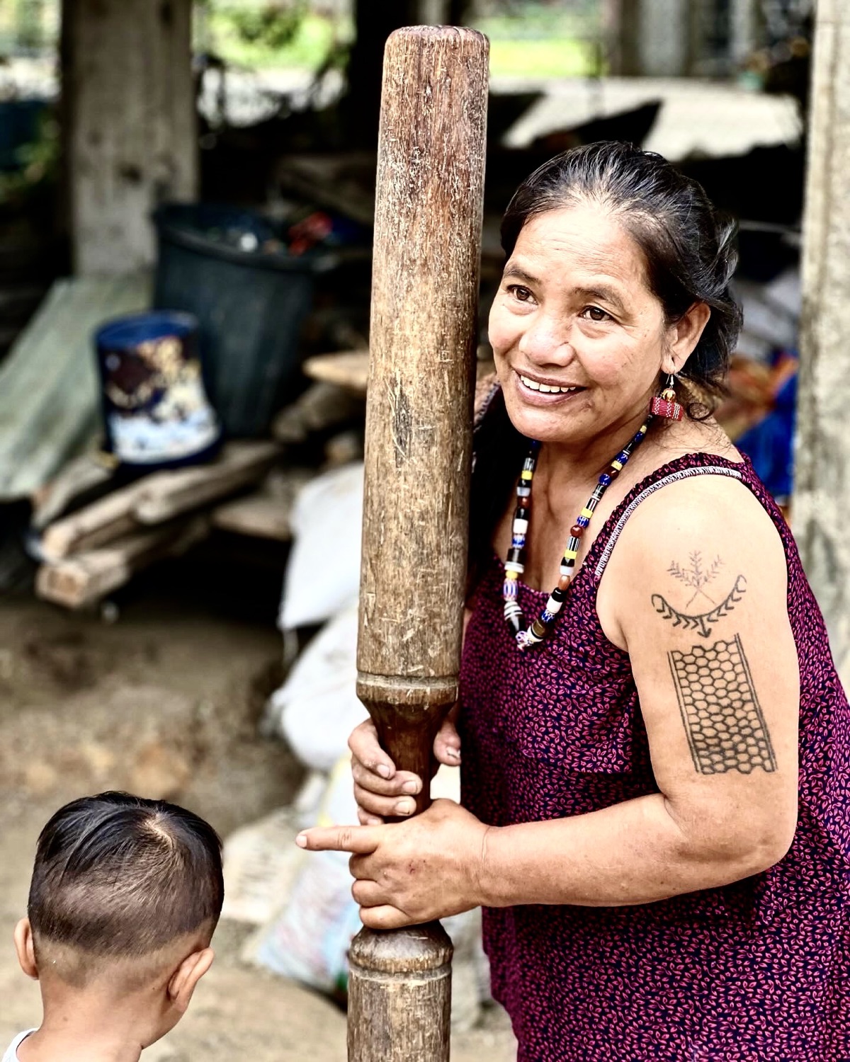 Apo Whang-od tattooing in Buscalan