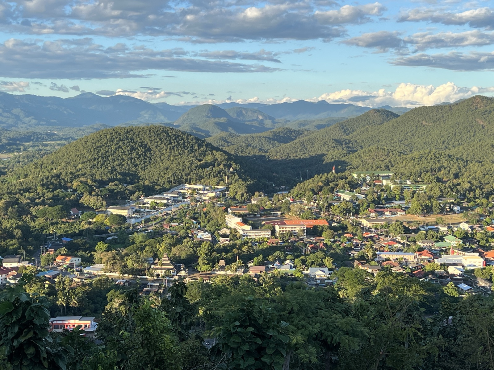View of Mae Hong Son from Wat Phra That Doi Kong Mu