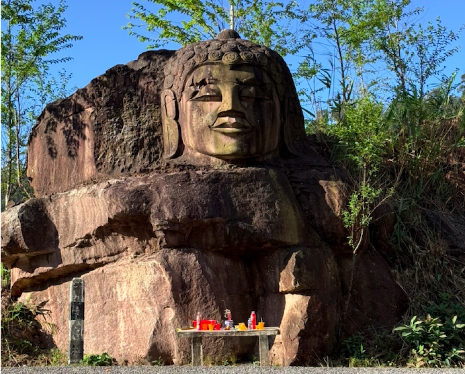 Sandstone Buddha Rock Sculptures