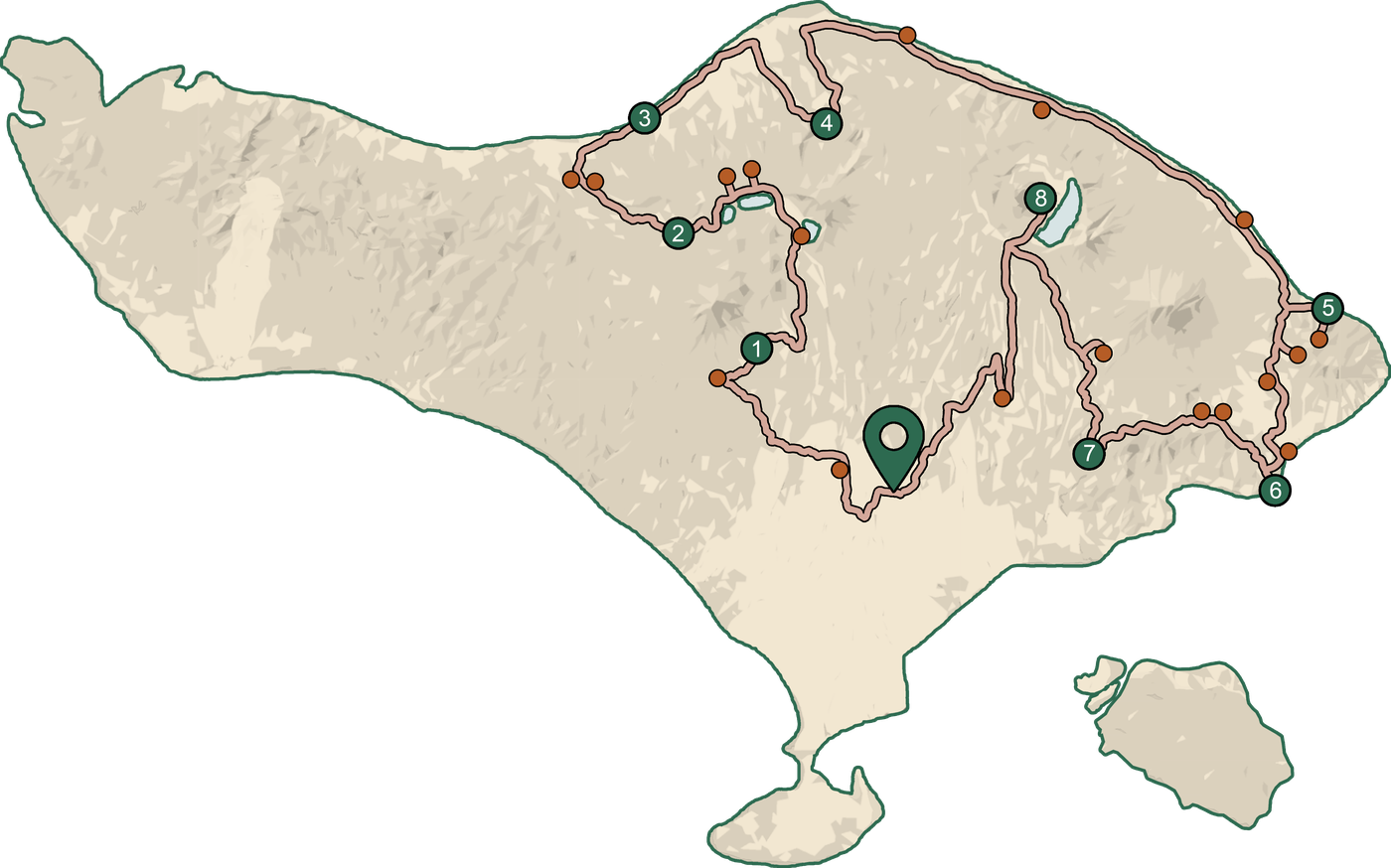 North Bali Loop map