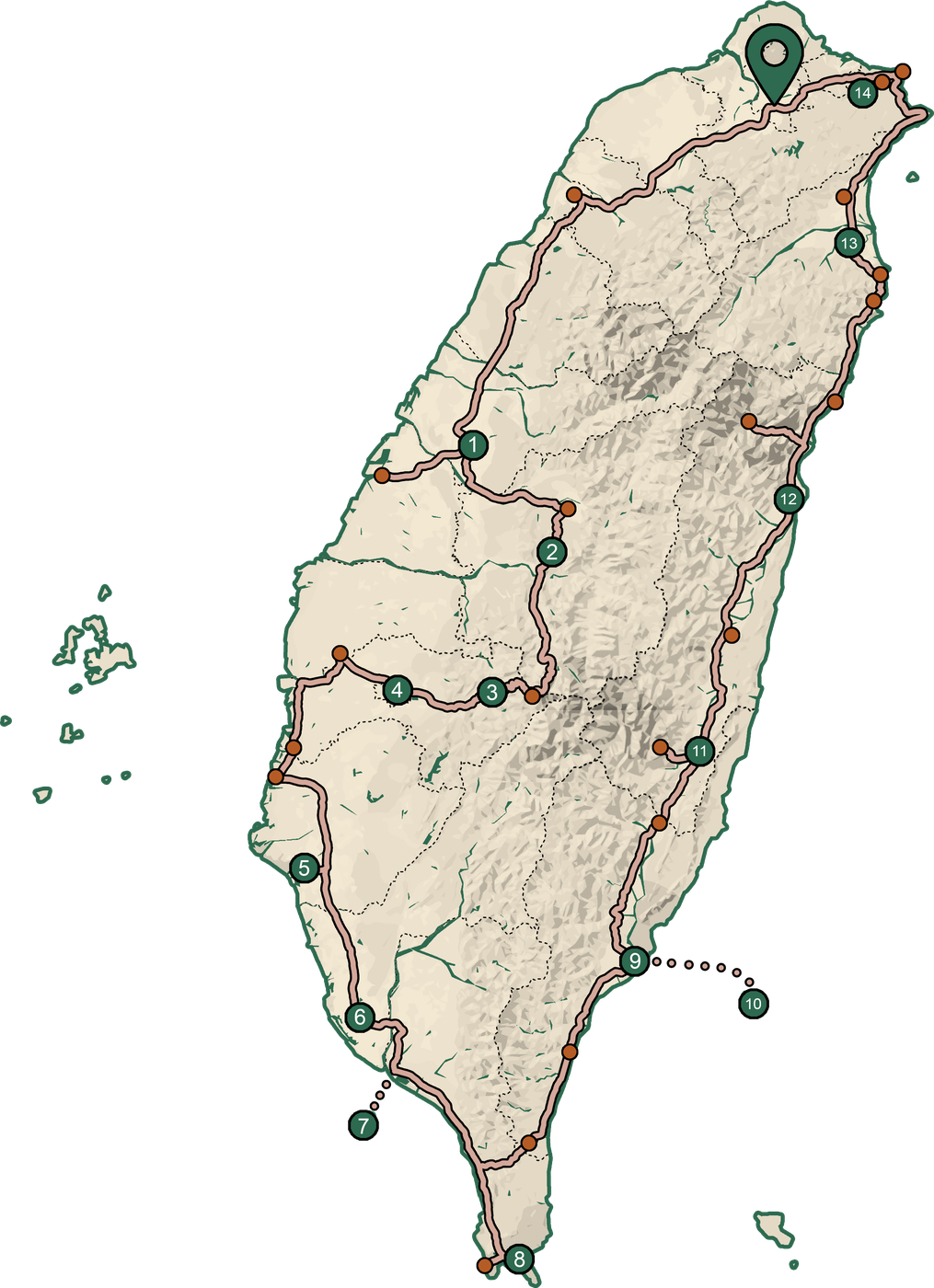 Taiwan Loop map